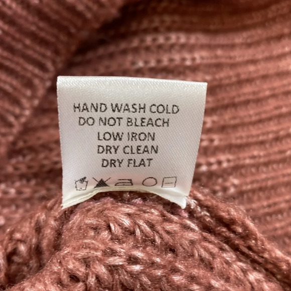 Tularosa Sweater Womens XS Pink Ribbed Knit Oversized Mock Neck Pullover Aritzia - Picture 10 of 10